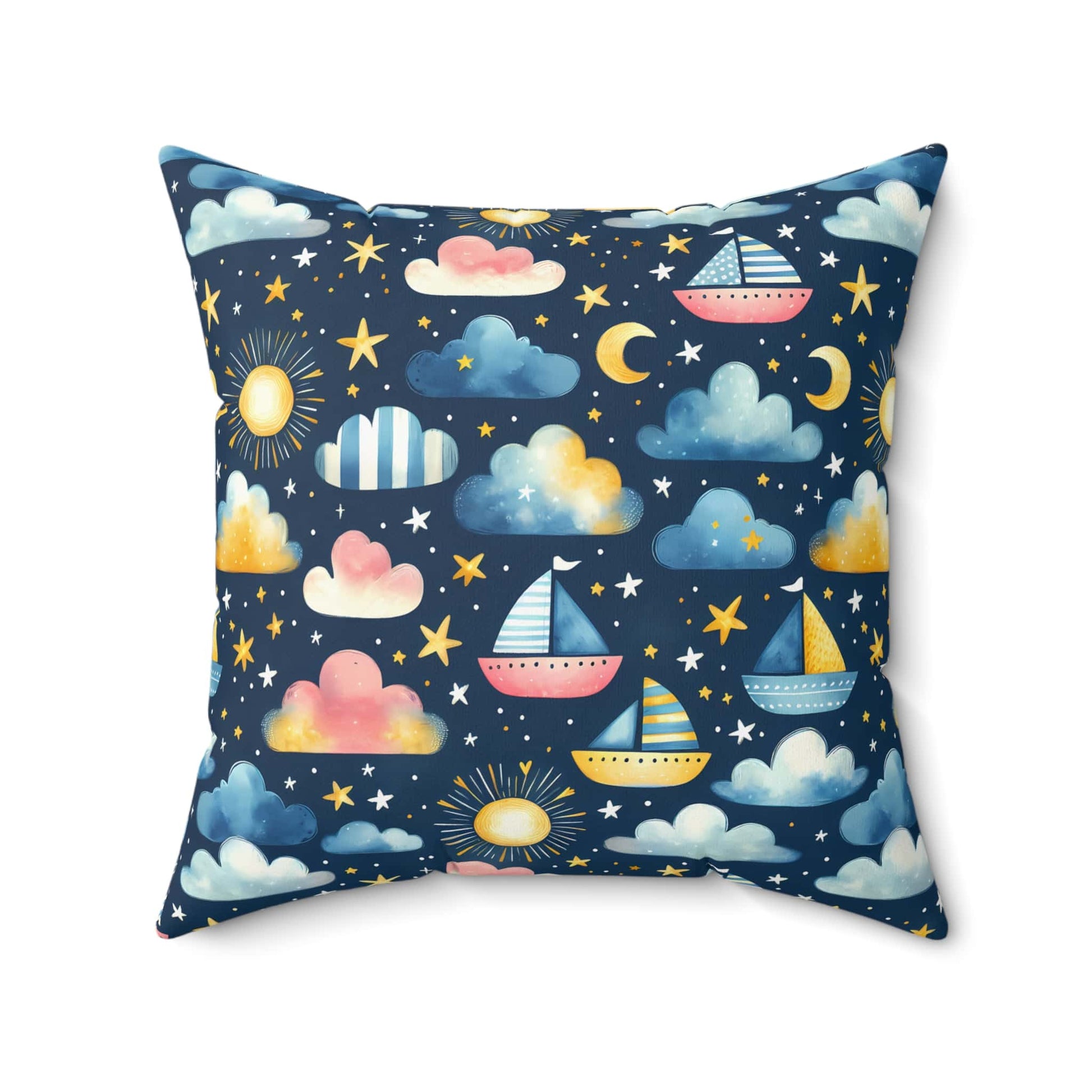 Night Sail Dreams Throw Pillow