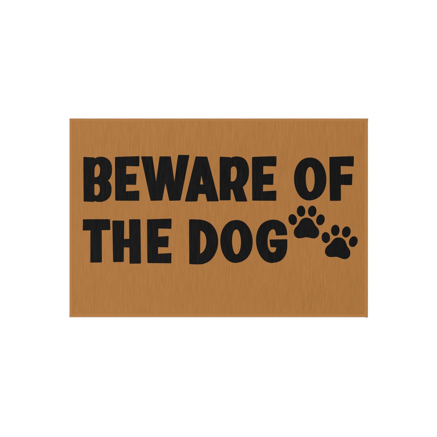 Beware of the Dog Fabric No Slip Doormat