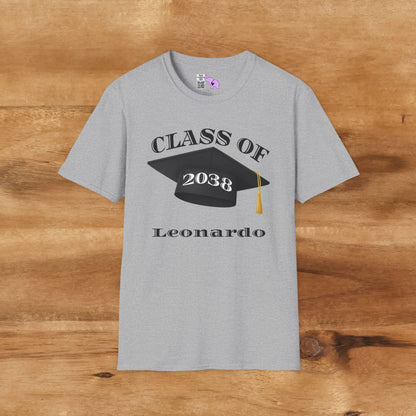 Class of 2038 Unisex Tshirt for 2026/27 First Grader (Style 2)