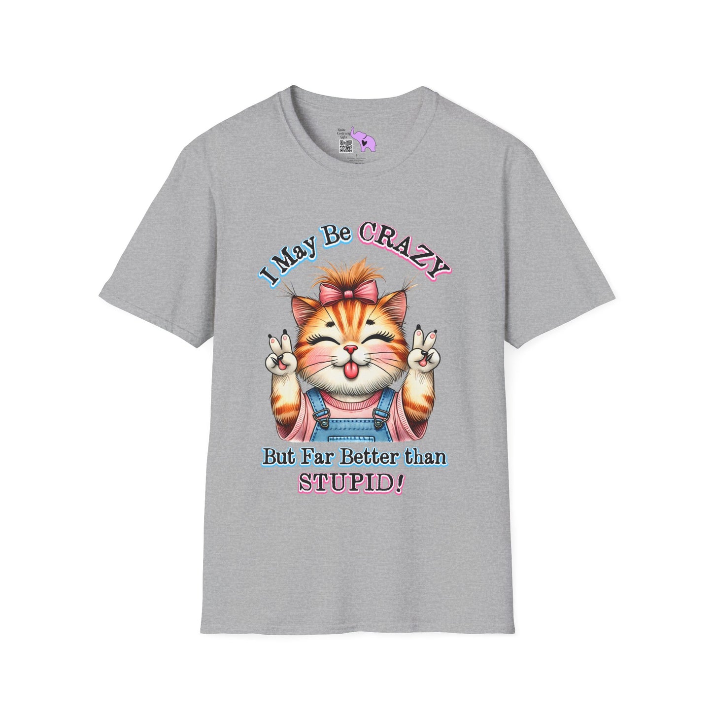 I May Be Crazy But Far Better Than Stupid Adult T-shirt