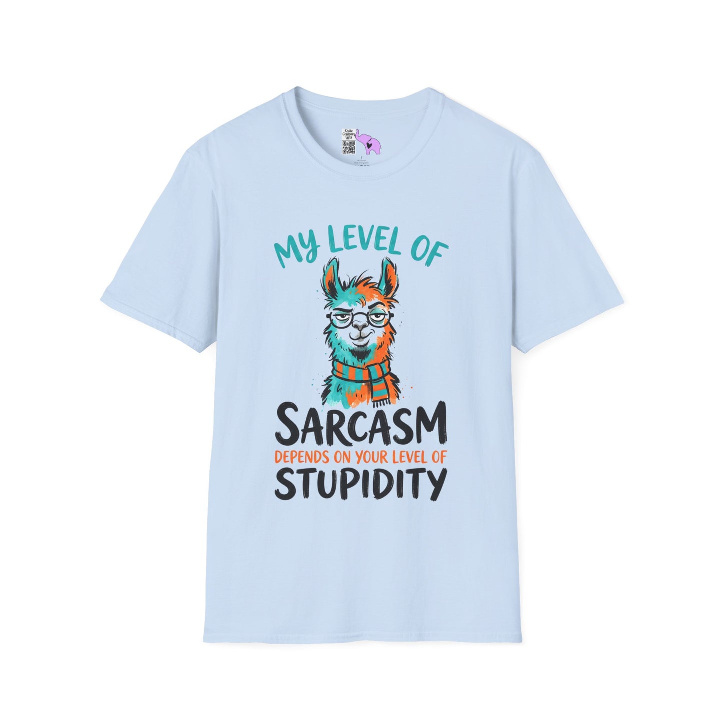 ""My Level of Sarcasm Depends on Your Level of Stupidity (Llama) Adult T-shirt
