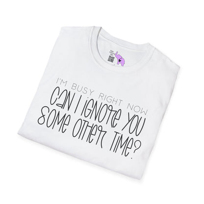 I'm Busy Right Now Can I Ignore You Some Other Time Adult T-shirt