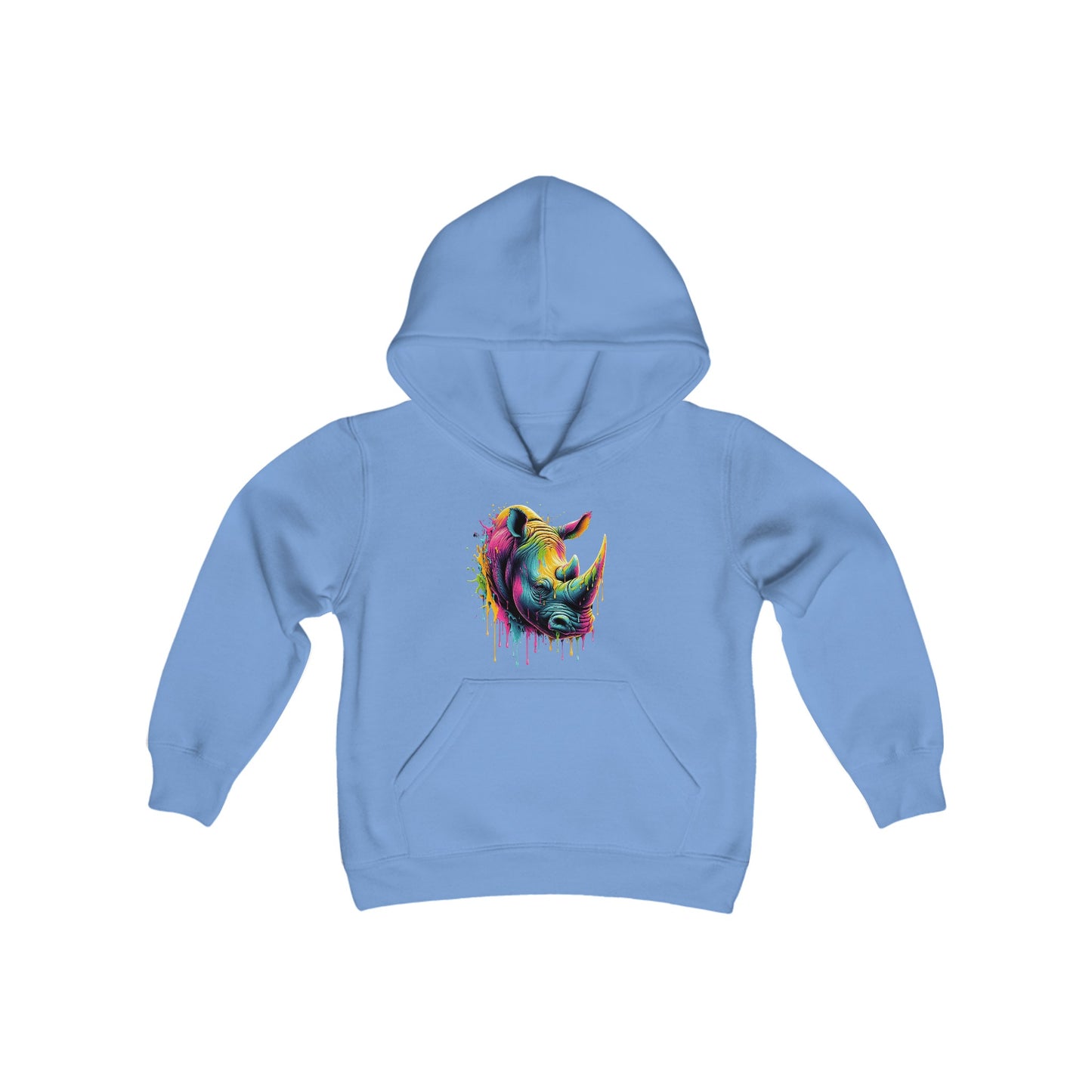 Colorful Rhino Youth Hoodie