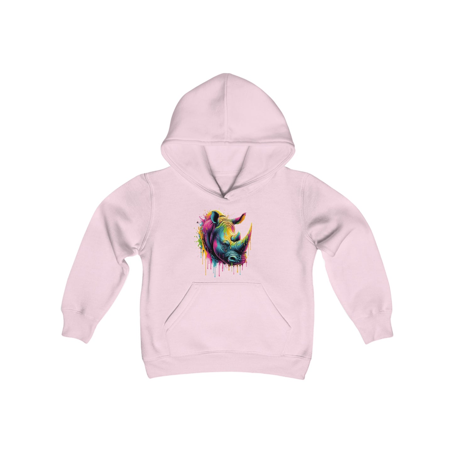 Colorful Rhino Youth Hoodie