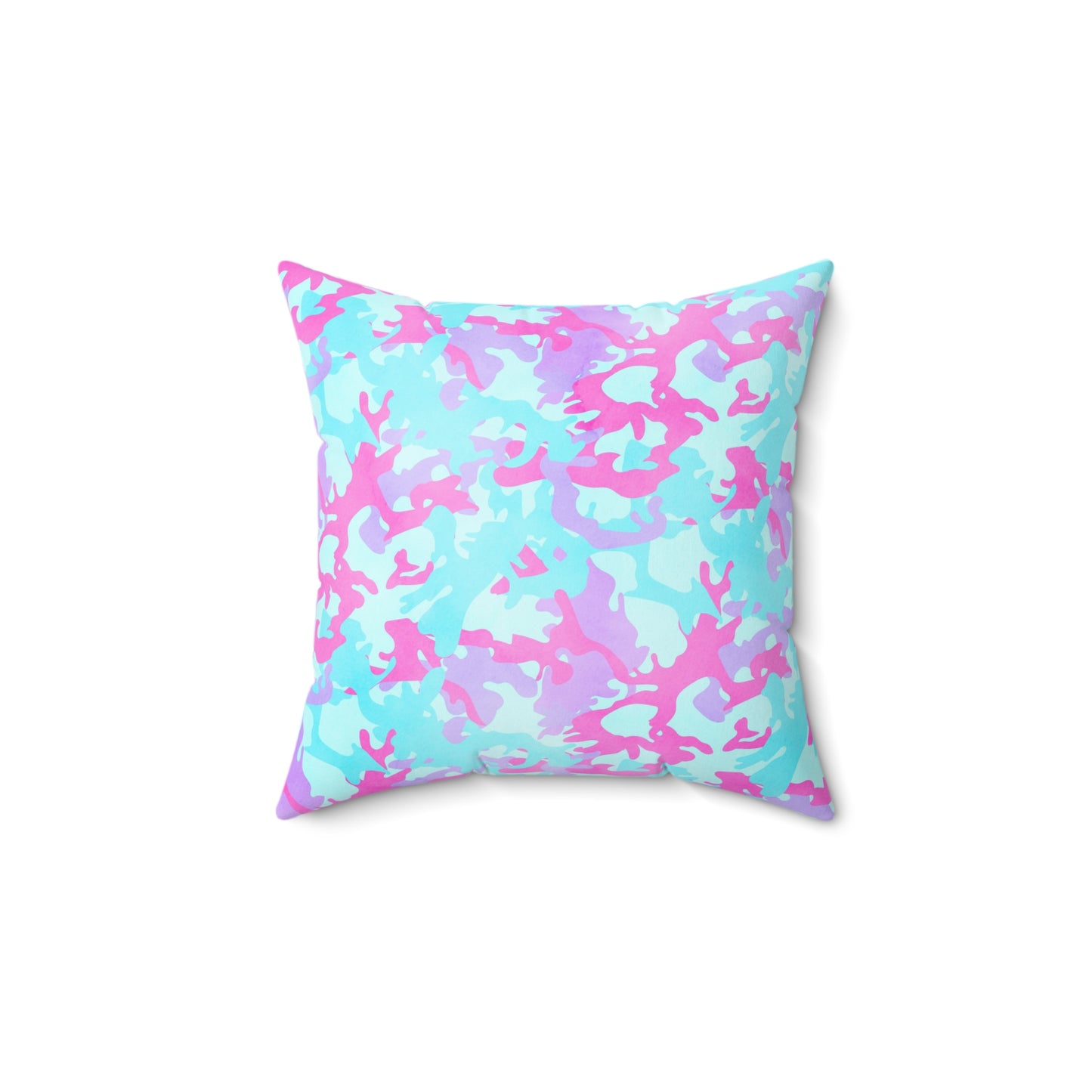 Cotton Candy Camo Throw Pillow