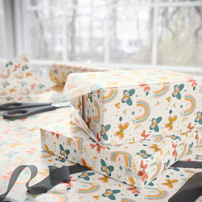 Whispering Wings & Rainbows Wrapping Paper