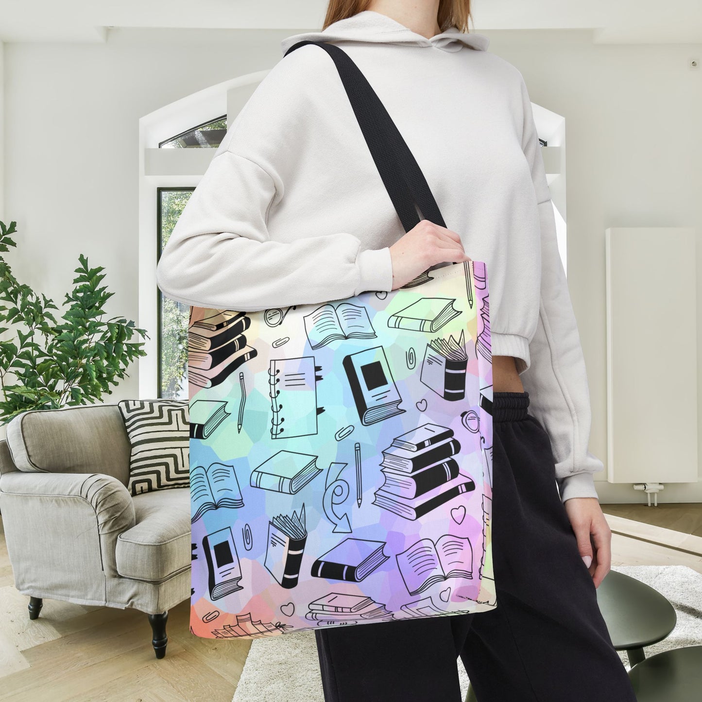 Colorful Chapters Canvas Tote Bag