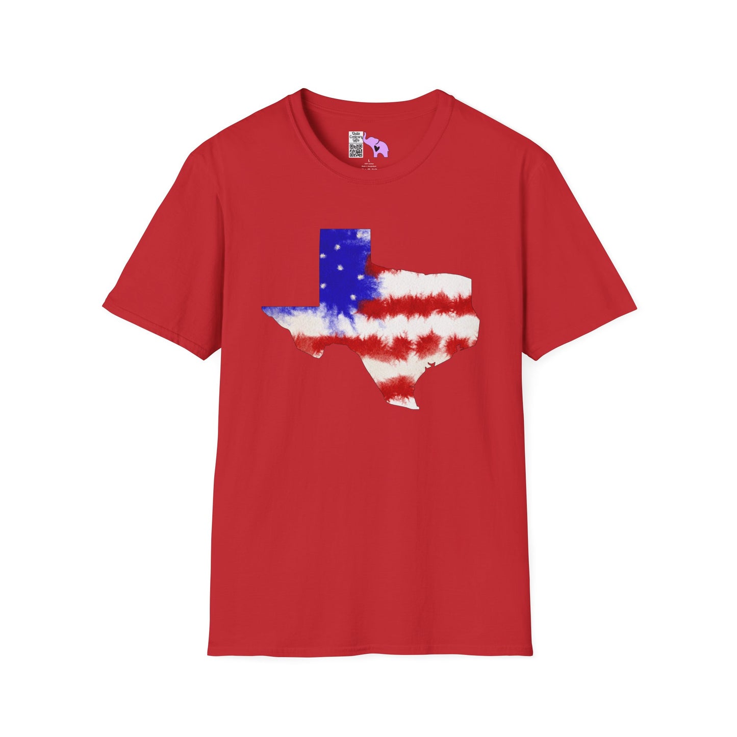 Texas American Tie Dye Flag Adult T-shirt
