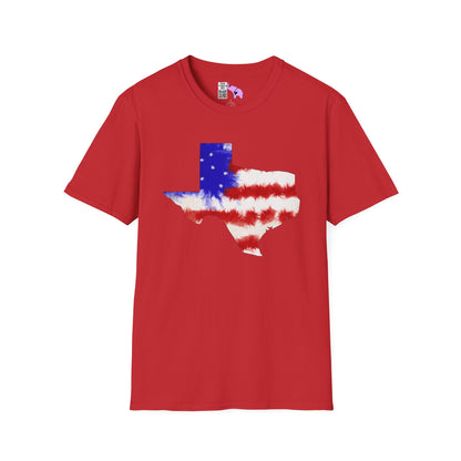 Texas American Tie Dye Flag Adult T-shirt