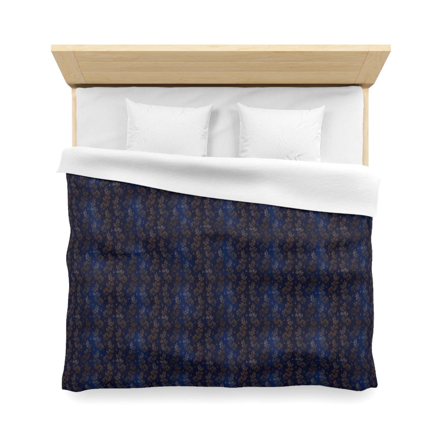 Gilded Twilight Foliage Microfiber Duvet Cover