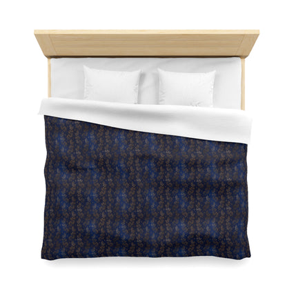 Gilded Twilight Foliage Microfiber Duvet Cover