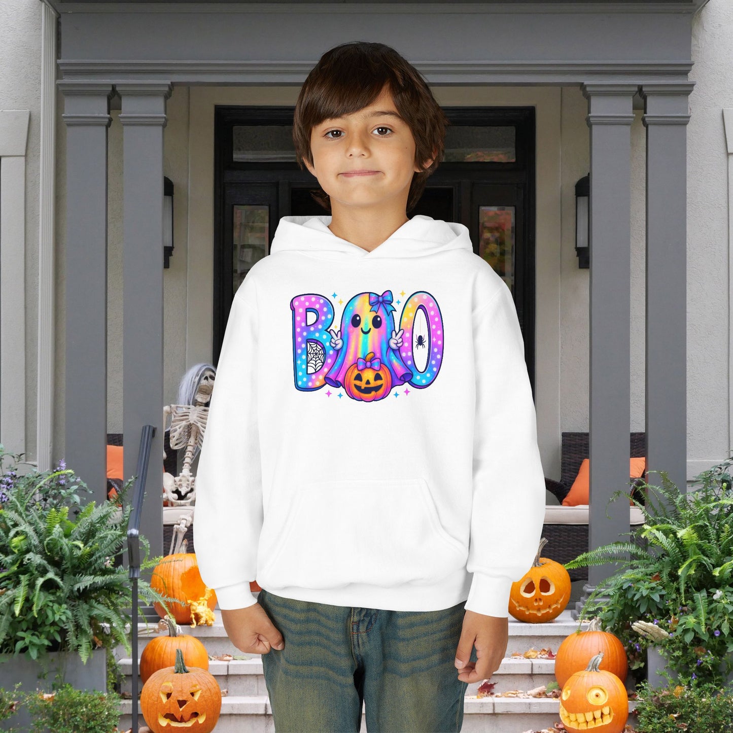 Pastel Boo Youth Hoodie
