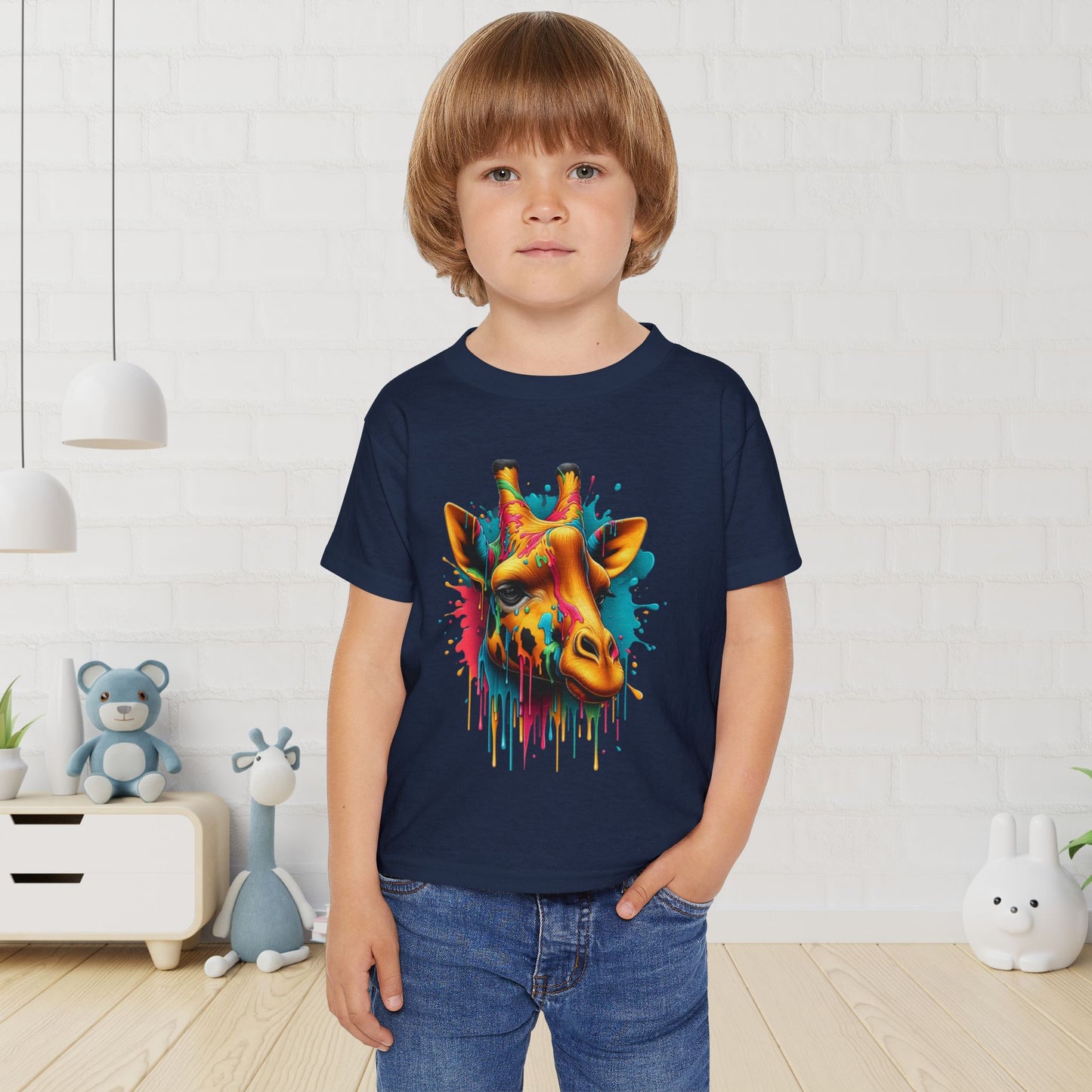 Colorful Giraffe Heavy Cotton™ Toddler T-shirt