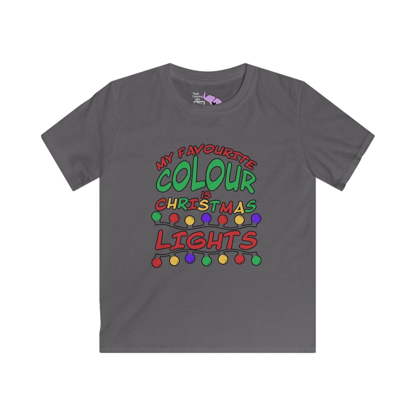 My Favourite Colour Is Christmas Lights Youth Tee