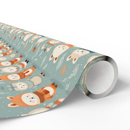 Snowy Bear Magic Wrapping Paper