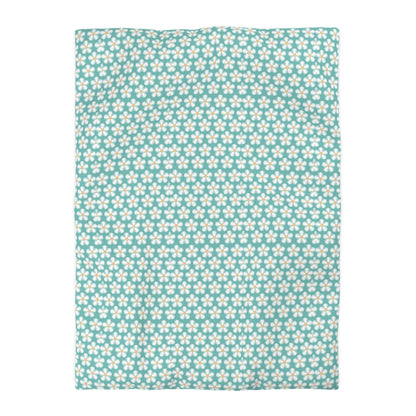 Tealberry Blooms Microfiber Duvet Cover