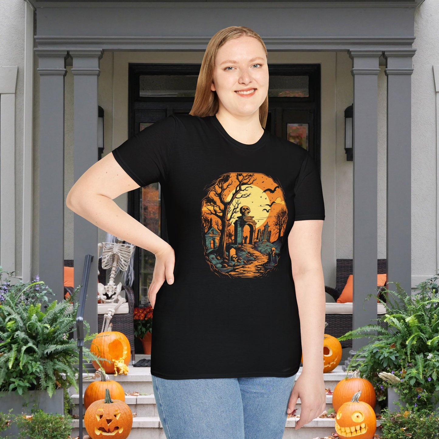 Creepy Cemetery 3 Adult T-shirt