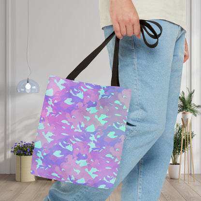 Lavender Mist Camo Canvas Tote Bag
