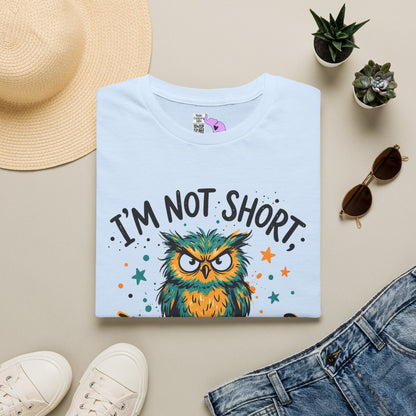 ""I'm Not Short I'm Concentrated Awesome (Owl) Adult T-shirt