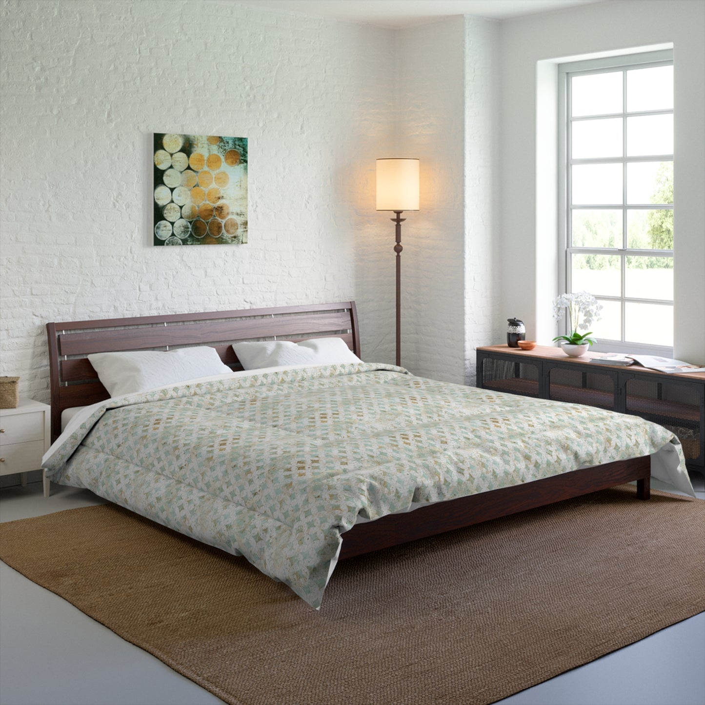 Faded Correspondence Comforter