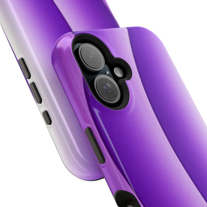 Purple Gradient Stripes MagSafe® Compatible Tough Case for iPhone