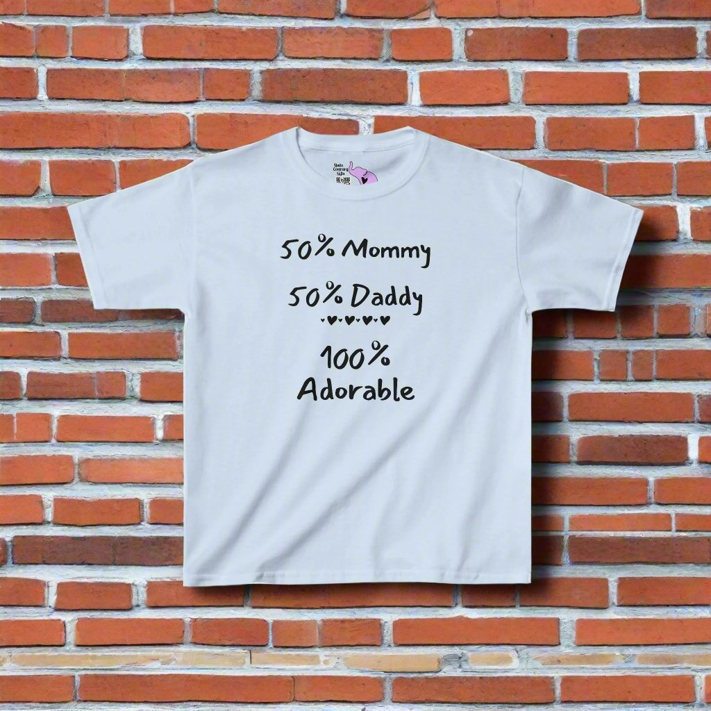 50% Mommy 50% Daddy 100% Adorable Kids Heavy Cotton™ Tee