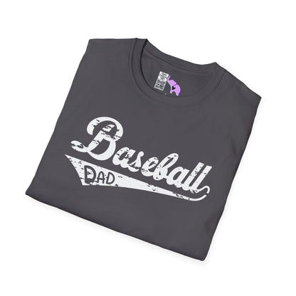 Baseball Dad (Grunge) Adult T-shirt