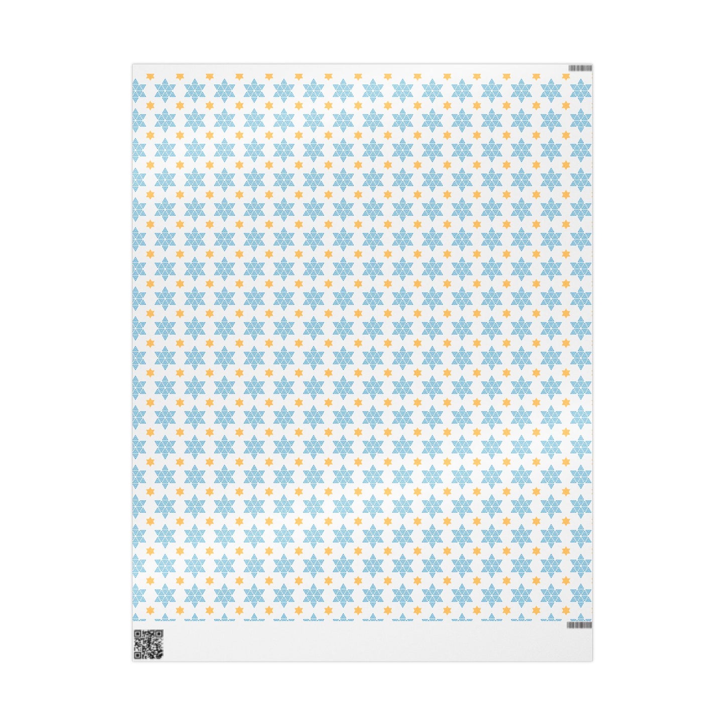 Blue/Gold Star of David Hanukkah Wrapping Paper