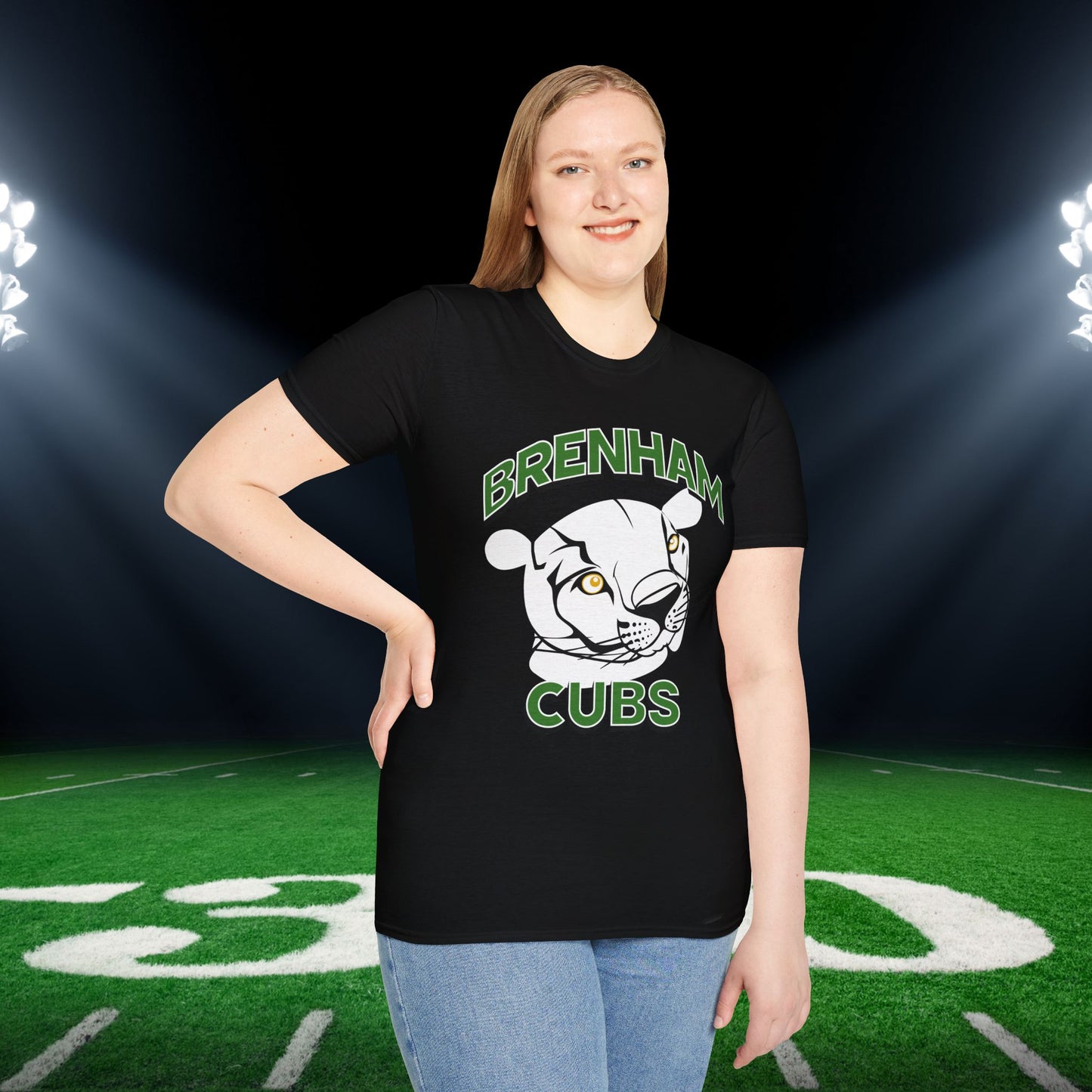 Brenham Cubs w/Mascot Adult T-shirt