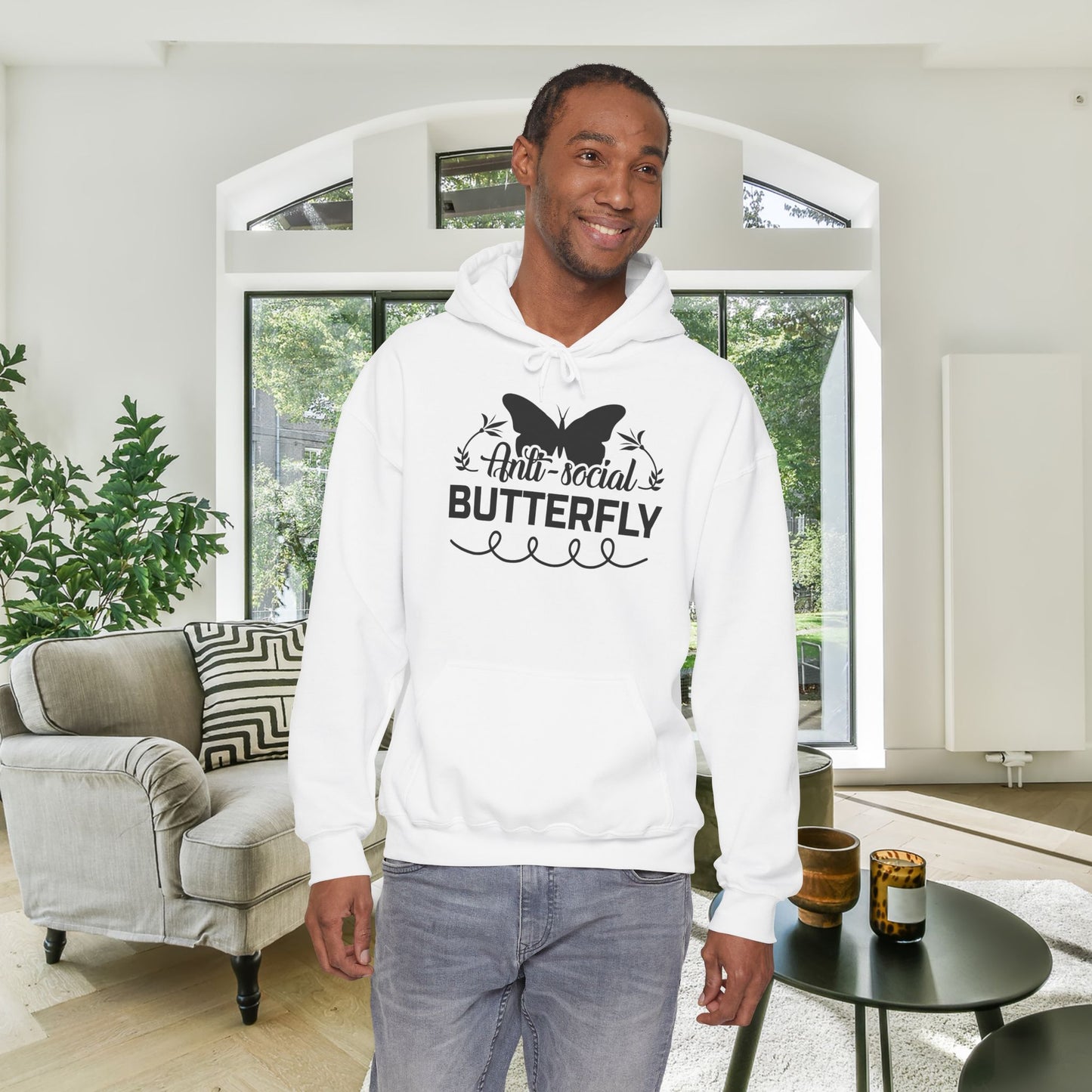 AntiSocial Butterfly Heavy Blend™ Hooded Sweatshirt
