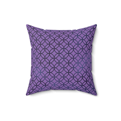 Geometric Circles & Diamonds Throw Pillow