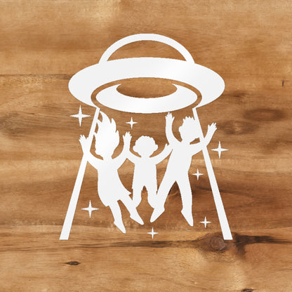 Family Alien Abduction Decal