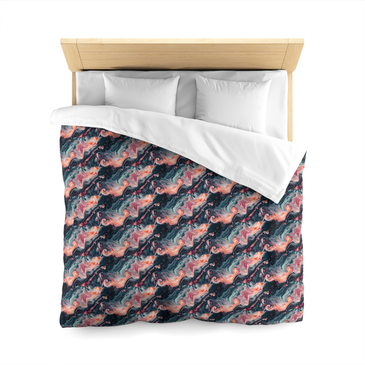 Pink Venom Marble Microfiber Duvet Cover