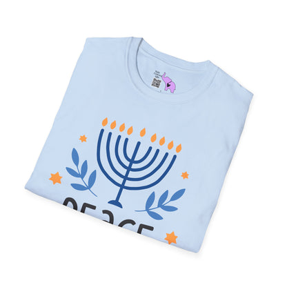 Hanukkah Peace Love & Miracles 1 Adult T-shirt