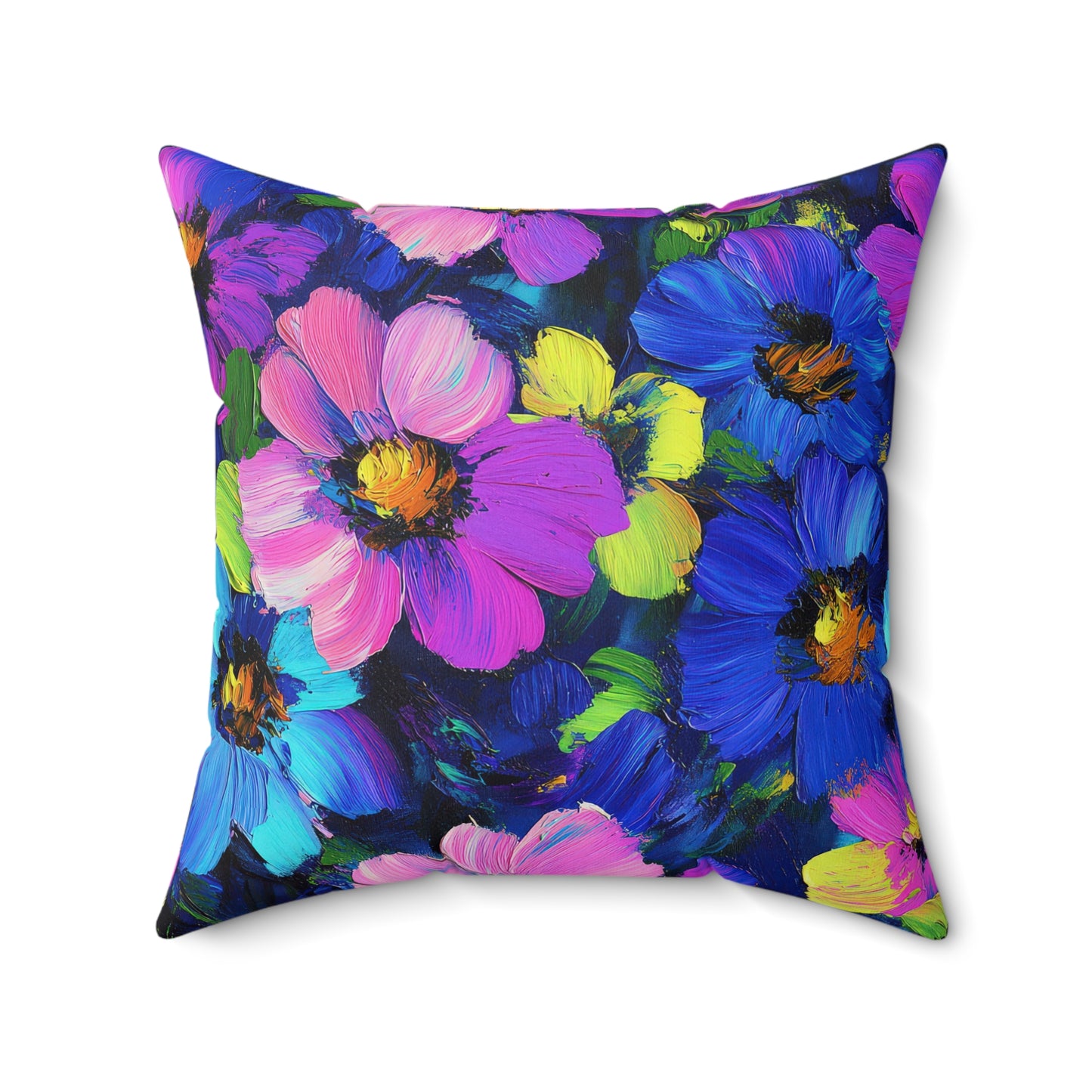 Watercolor Daisies Throw Pillow