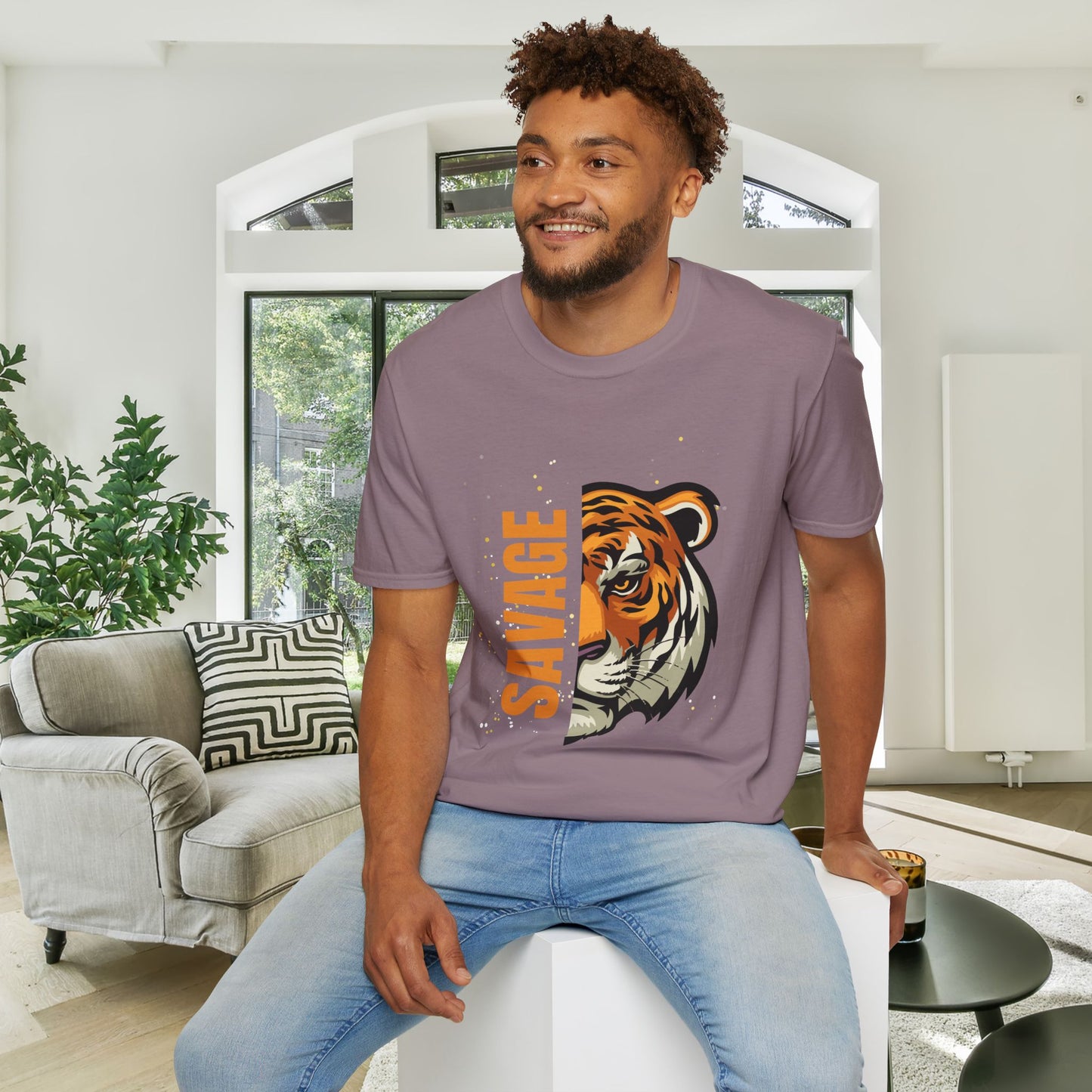 Savage Tiger Adult T-shirt