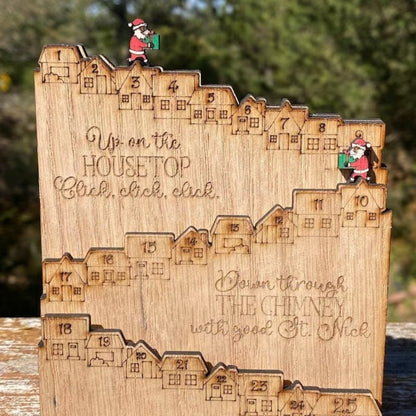 Santa Castle Countdown Wooden Advent Calendar