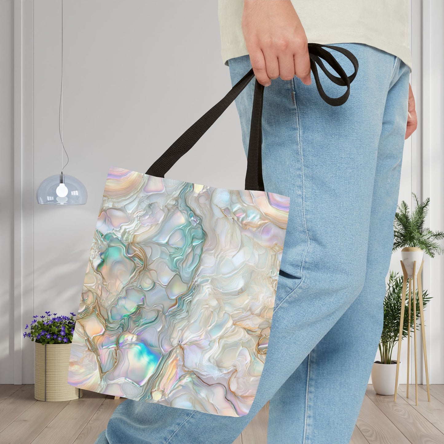 Green Opalescent Dreams Canvas Tote Bag