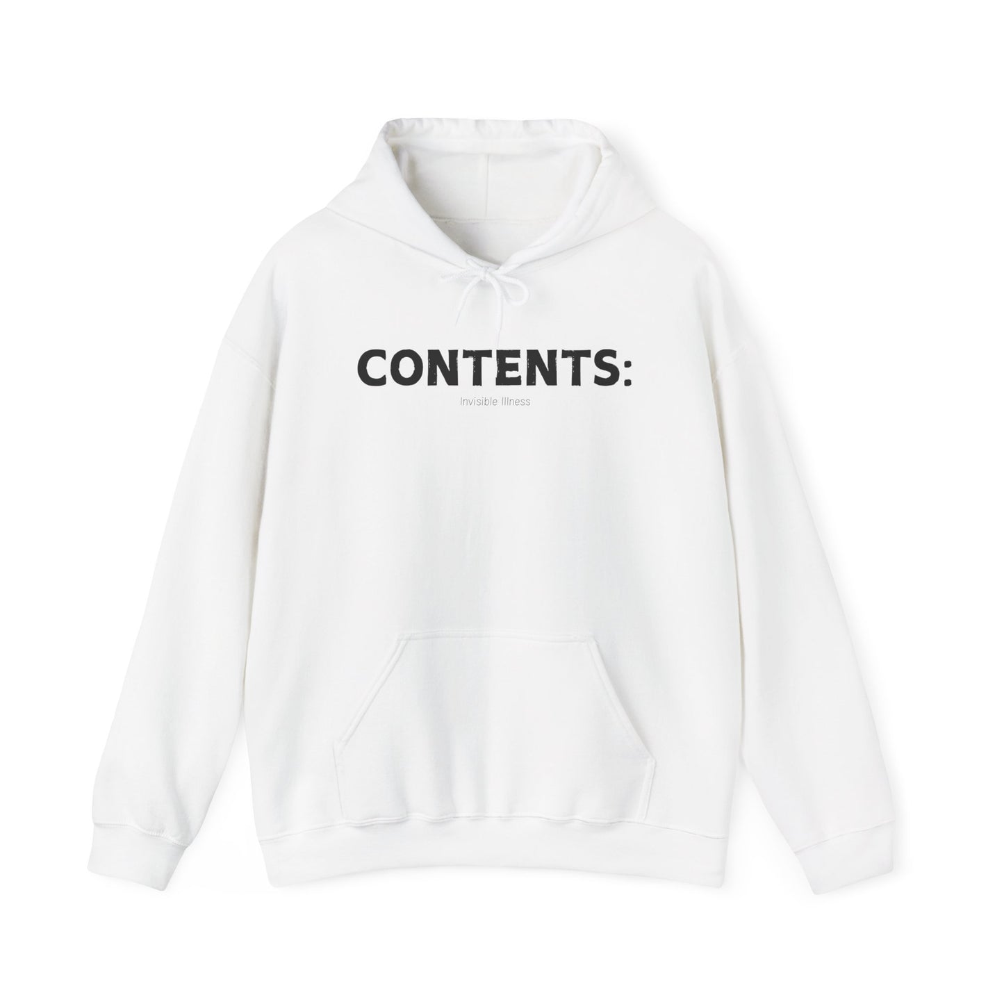 Contents: Invisible Illness Heavy Blend™ Hooded Sweatshirt