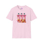 Pink Fizzy Drink w/Pumpkins Adult T-shirt