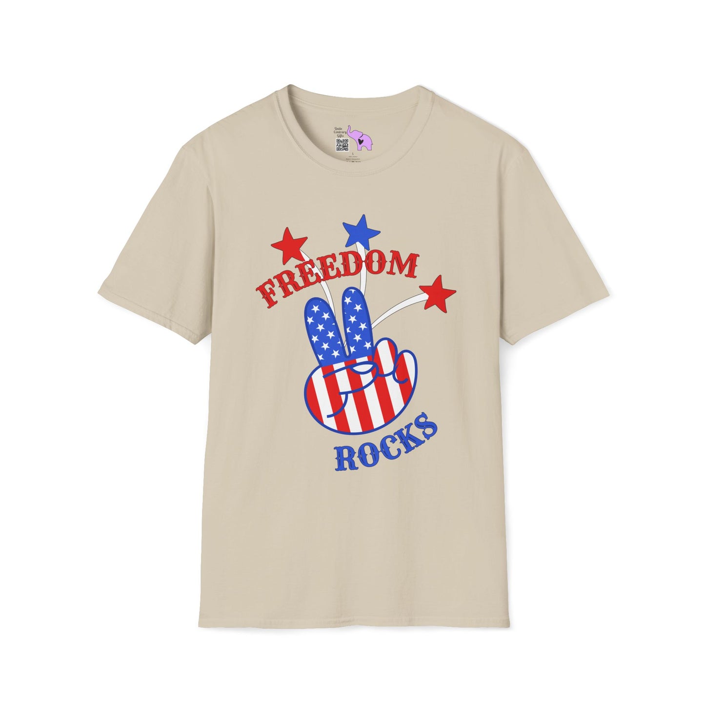 Freedom Rocks Peace Sign Adult T-shirt