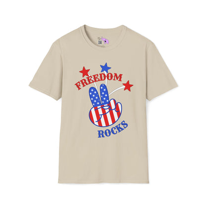 Freedom Rocks Peace Sign Adult T-shirt