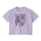 Floral Ribcage Women's Boxy Tee