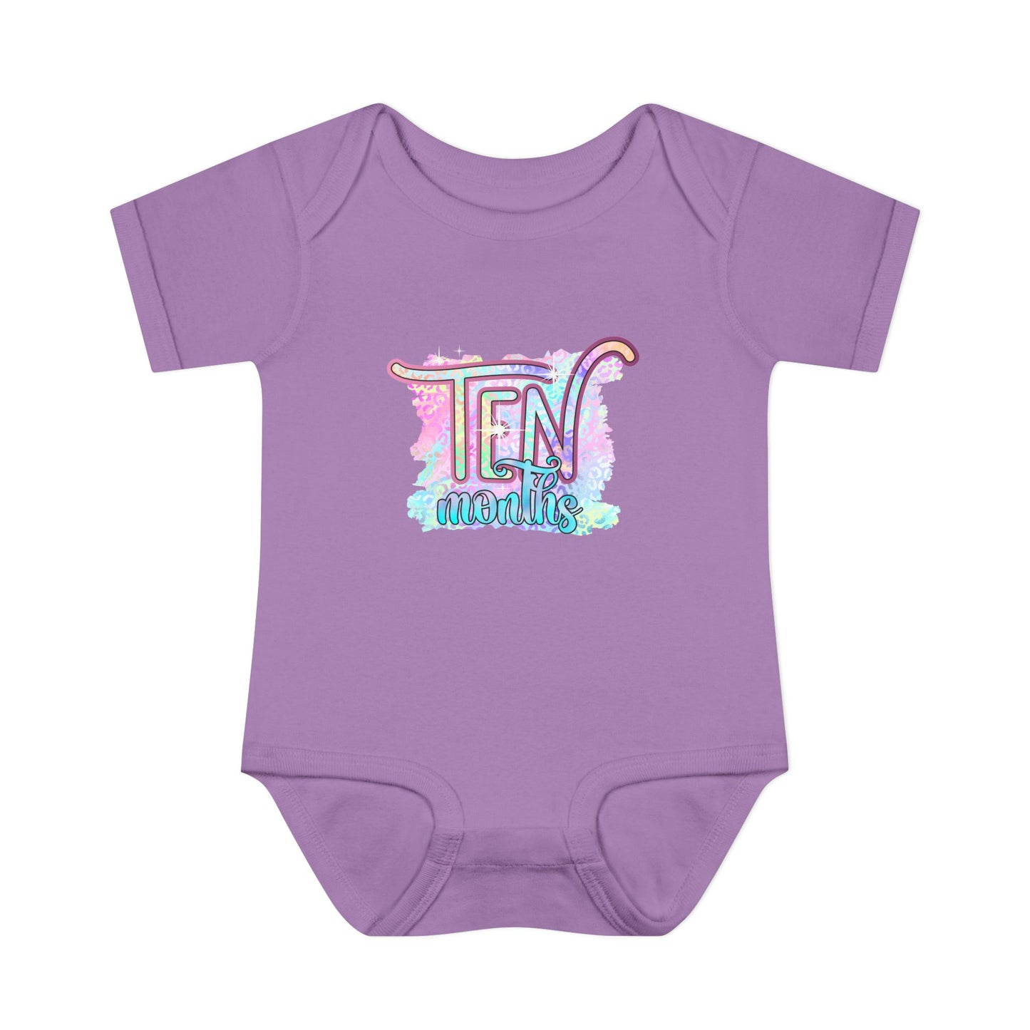 Pastel Wild One Milestone Baby Bodysuit-Ten Months