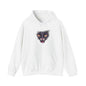 Black Cat Face Heavy Blend™ Hooded Sweatshirt