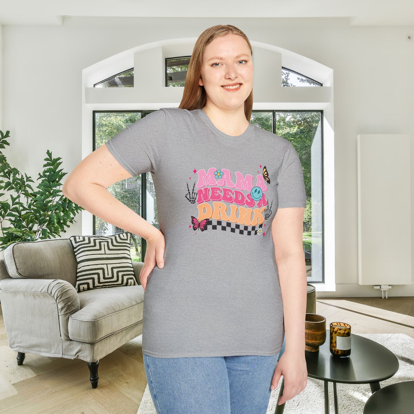 Mama Needs A Drink Adult T-shirt