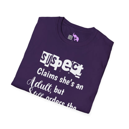 Suspect Claims She's An Adult But Still Orders The Chicken Tendies Adult T-shirt