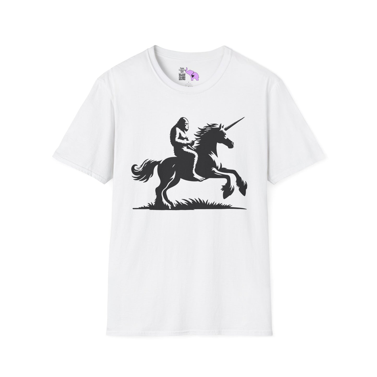 Bigfoot Rides A Unicorn Adult T-shirt