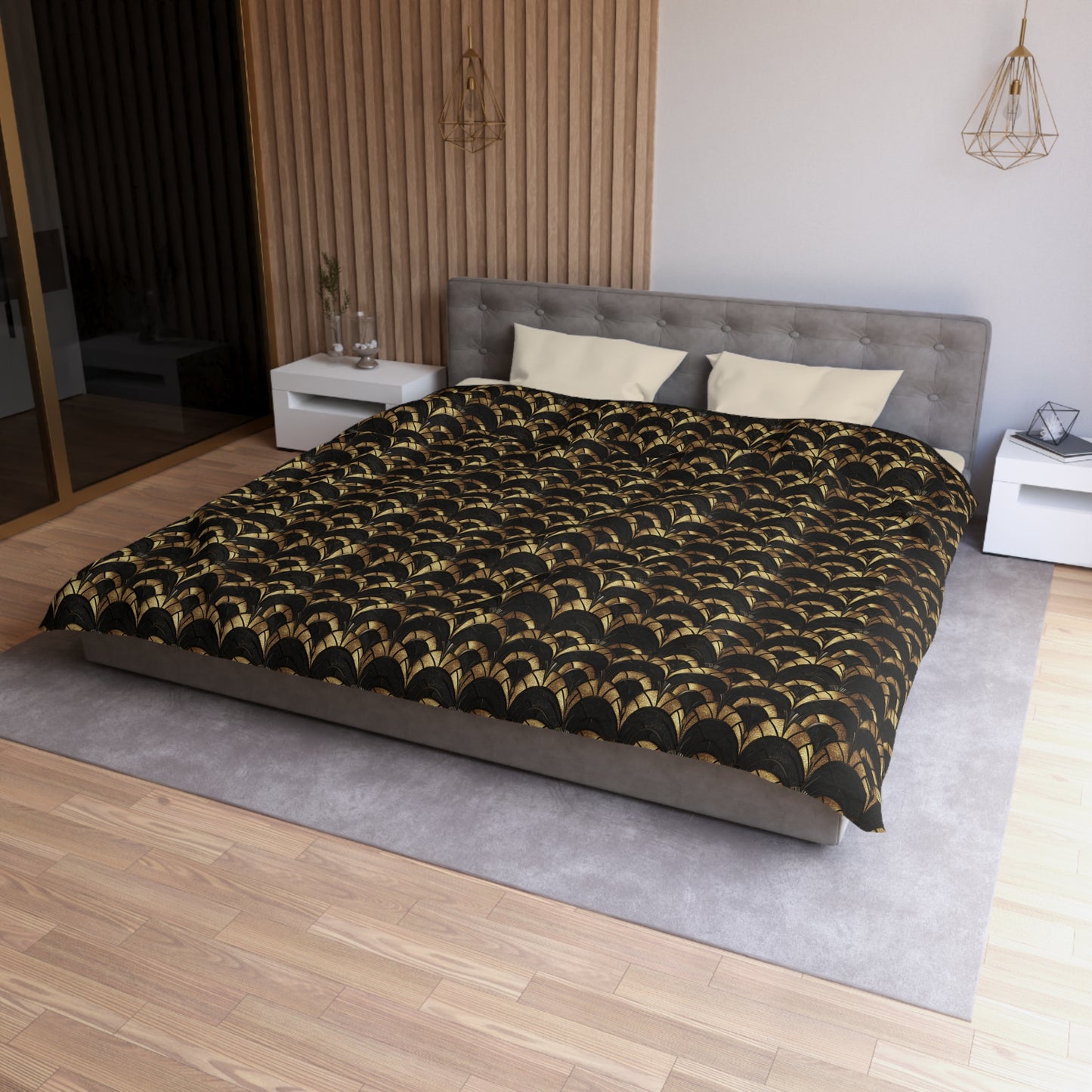 Gilded Elegance Microfiber Duvet Cover