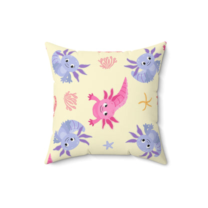 Happy Axos Throw Pillow